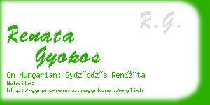 renata gyopos business card